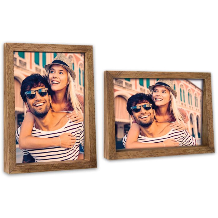 ZEP Marne Holz-Fotorahmen Zeitlose Holzoptik 10x15 13x18 15x20 cm Hoch Quer