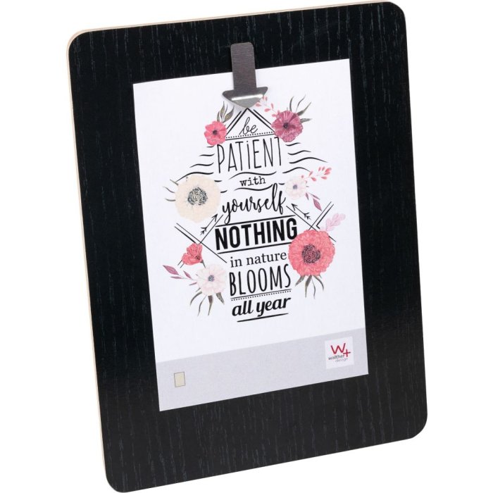 Walther Aimant Fotorahmen schwarz für 1 Foto bis 10x15 cm, Größe ca. 15,5x21 cm