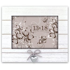 ZEP Fotorahmen Arial Holzrahmen Shabby-Chic Herz-Applikation 10x15 13x18 15x20