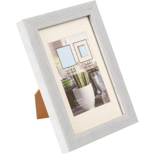 Goldbuch Fotorahmen Cosea 10x15 cm grau Holzoptik Blockprofil Passepartout