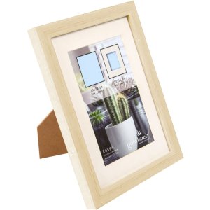 Goldbuch Fotorahmen Cosea 15x20 cm beige mit Passepartout Holzoptik