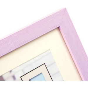 Goldbuch Fotorahmen Cosea 15x15 cm lila Kunststoff Holzoptik Passepartout