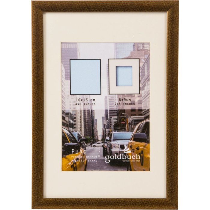 Goldbuch Kunststoffrahmen Puro 10x15 cm bronze