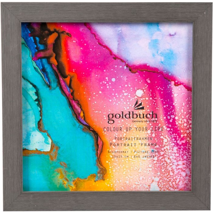 Goldbuch Bilderrahmen Colour up your life 15x15 cm dunkelgrau