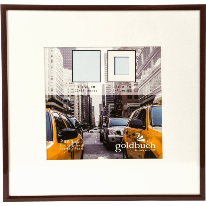 Goldbuch Kunststoffrahmen Puro 30x30 cm braun