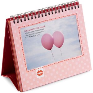 Goldbuch Tischaufsteller Kiss 12 Fotos 10x15 cm rosa 18x16 cm