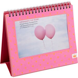 Goldbuch Tischaufsteller Kiss 12 Fotos 10x15 cm rosa 18x16 cm