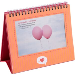 Goldbuch Tischaufsteller Kiss 12 Fotos 10x15 cm rosa 18x16 cm