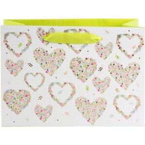 Goldbuch Geschenktasche Flowers in the Heart 18x10 cm