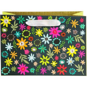 Goldbuch Geschenktasche Blooming Tales 18x10 cm gold