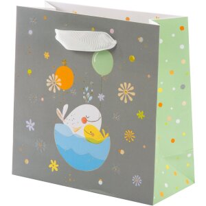 Goldbuch Geschenktasche Little Whale 18x18x8 cm in Weiß