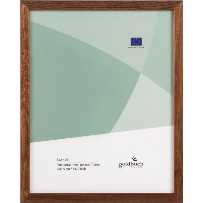 Goldbuch Holz-Fotorahmen Skandi 20x25 cm braun Echtholz Blockprofil Normalglas