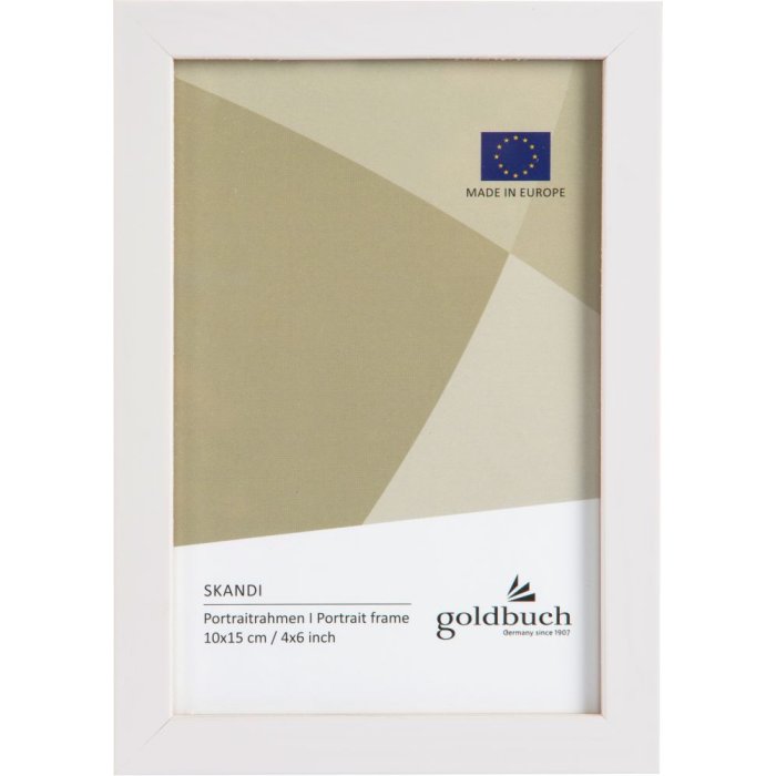 Goldbuch Holz-Fotorahmen Skandi 10x15 cm Weiß Normalglas Blockprofil