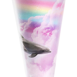 Школьный конус 35 см Дельфины