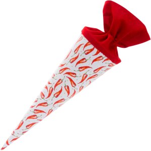 Goldbuch Schultüte 35 cm Chilis, farbenfroh, mit Filzverschluss