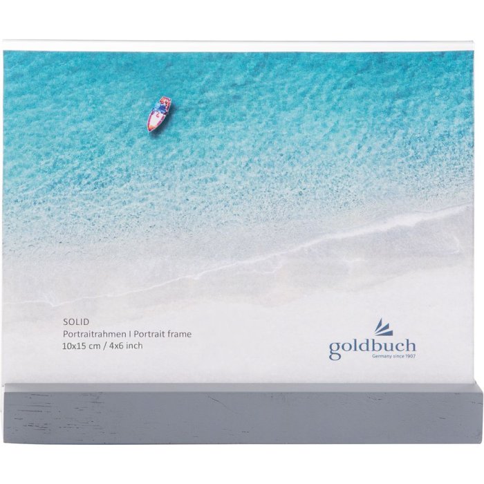 Goldbuch Acryl-Fotorahmen Solid 10x15 cm grau zum Hinstellen