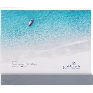 Goldbuch Acryl-Fotorahmen Solid 10x15 cm grau zum Hinstellen
