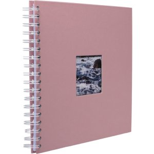 HNFD Spiralalbum Khari rosé 24x25 cm 50 weiße Seiten gerippt