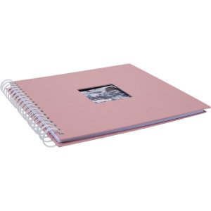 HNFD Spiralalbum Khari rosé 24x25 cm 50 weiße Seiten gerippt