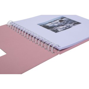 HNFD Spiralalbum Khari rosé 24x25 cm 50 weiße Seiten gerippt