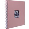 HNFD Spiralalbum Khari rosé 24x25 cm 50 weiße Seiten gerippt