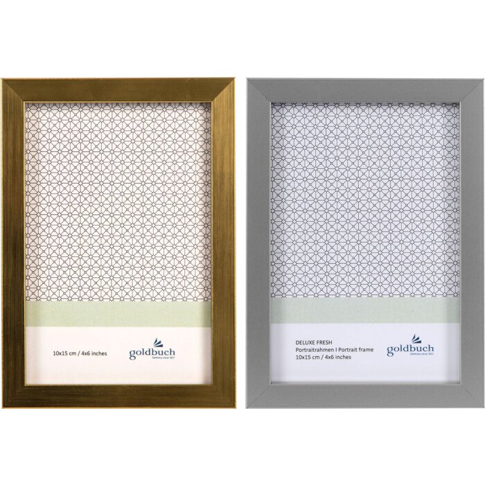 Goldbuch Fotorahmen Deluxe 10x15 cm bis 15x20 cm Gold Kunststoff Aufsteller