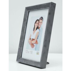 Deknudt S46DF7 Bilderrahmen grau mit silberner Kante