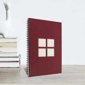 Panodia Spiralalbum Manille 34x25 cm rot