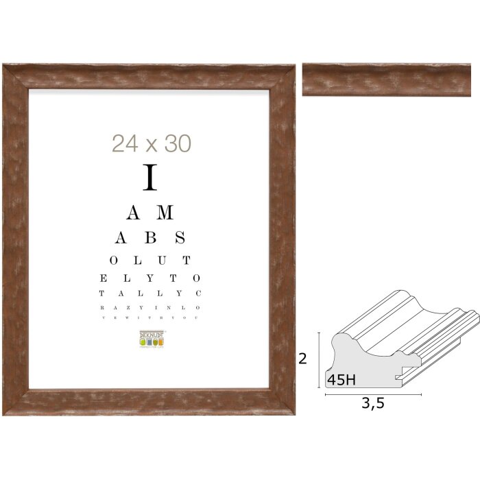 Deknudt S46HF3 Bilderrahmen Braun Wellig 10x15 cm bis 40x50 cm