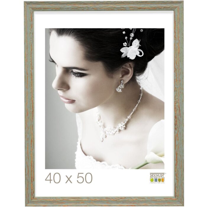 Deknudt S46MF8 Grüner Holzrahmen verwitterte Verarbeitung 9x13 cm bis 30x45 cm