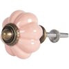 Clayre & Eef 64388 Дверная ручка Ø 4 см Розовая керамика