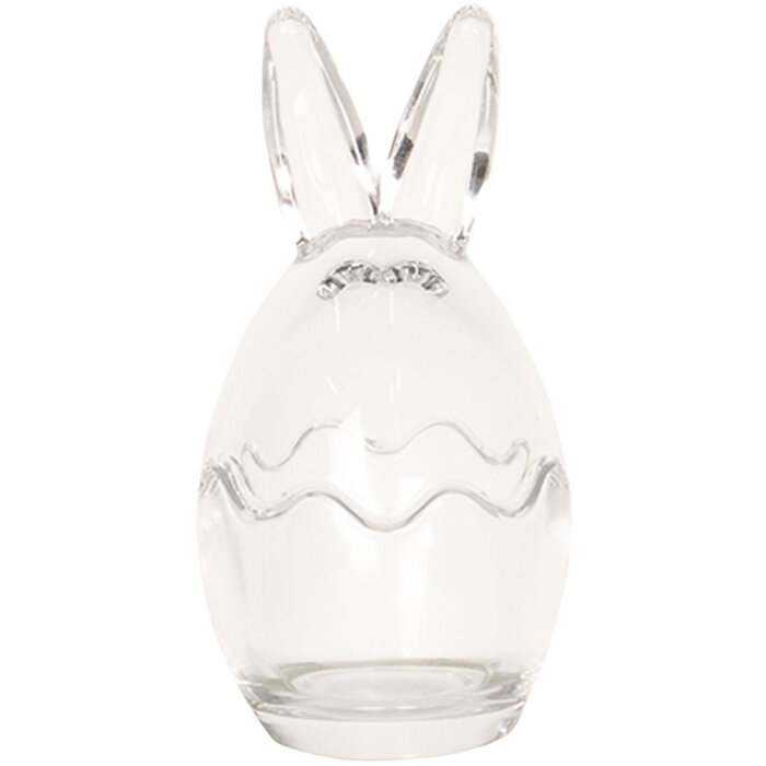 Clayre & Eef 6GL2507 Банка для хранения Ø 6x12 см стеклянная круглая банка для хранения кролика