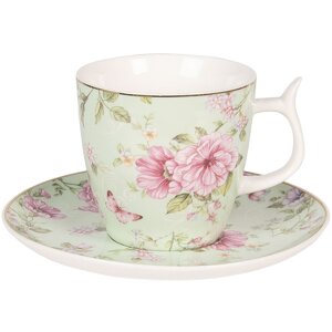 Clayre & Eef 6CE1071 Кофейная чашка с блюдцем 160 мл...