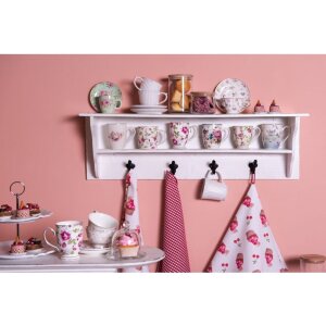 Clayre & Eef 6CE1071 Кофейная чашка с блюдцем 160 мл цветы фарфор