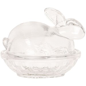 Clayre & Eef 6GL2508 Стеклянный горшок для кролика...