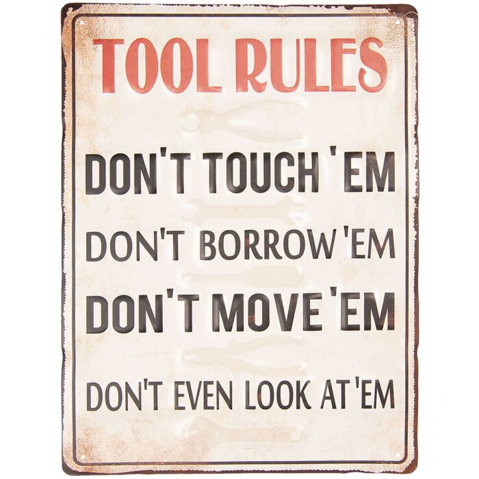 Текстовая табличка 30x40 см - Clayre & Eef 6Y3491