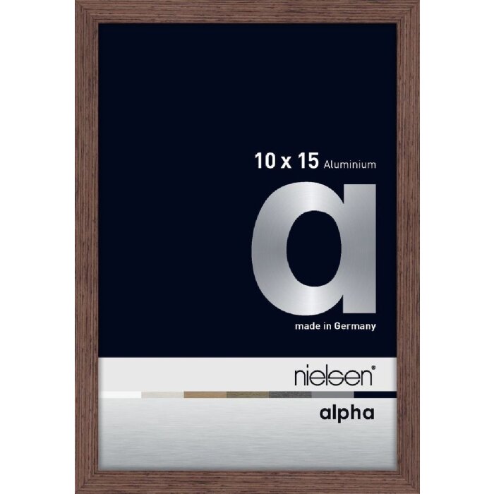 Алюминиевая фоторамка Nielsen Альфа 10x15 см венге светлый
