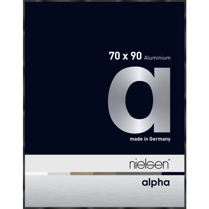 Алюминиевая фоторамка Nielsen Альфа 70x90 см анодированная черная глянцевая