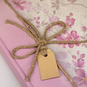 ZEP Fotoalbum Garden rosa 24x24 cm 40 weiße Seiten mit Pergamin