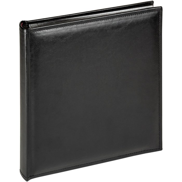Walther Fotoalbum Deluxe schwarz 26x25 cm 50 Seiten Kunstleder