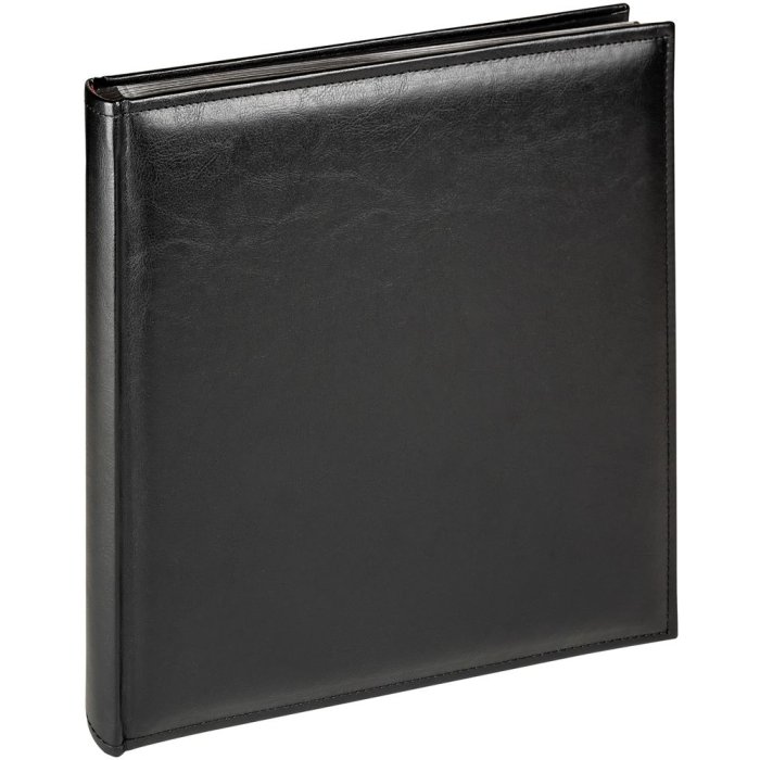 Walther Fotoalbum Deluxe 28x30,5 cm schwarz 50 Seiten Pergamin CD Archiv