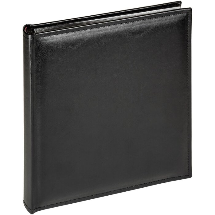 Walther Fotoalbum Deluxe schwarz Kunstleder 26x25 oder 28x30,5 cm 50 Seiten