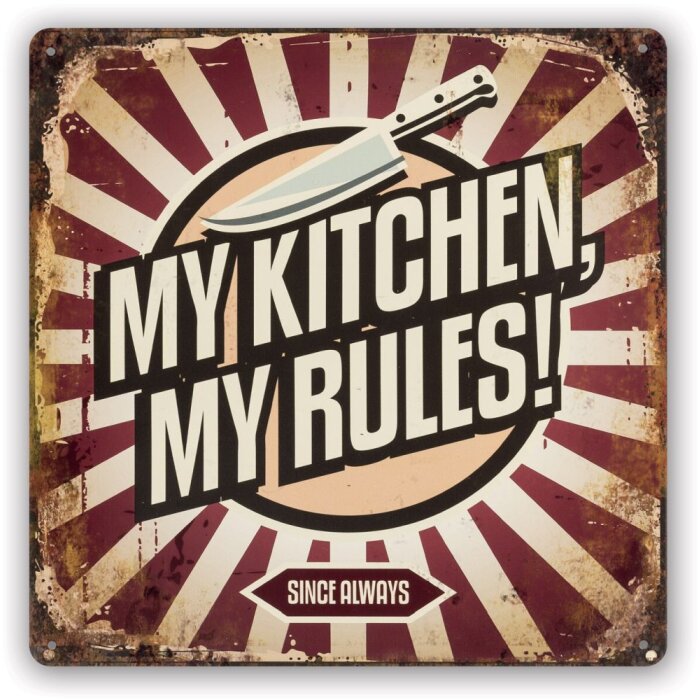 ZEP Оловянная табличка MY KITCHEN 30x30x0,6 см