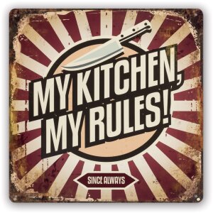 ZEP Оловянная табличка MY KITCHEN 30x30x0,6 см