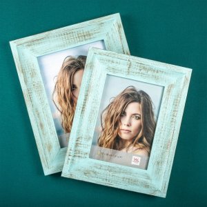 Walther Marley Fotorahmen 13x18 cm blau Shabby Chic mit Aufsteller