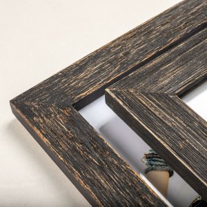 Walther Lou Holz-Fotorahmen 15x20 cm Schwarz Shabby Chic Vintage MDF-Rückwand