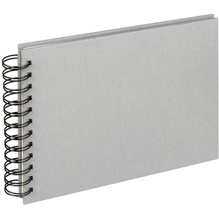 Walther Spiralalbum Cloth grau 23x17 cm Leineneinband 40 weiße Seiten