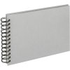 Walther Spiralalbum Cloth grau 23x17 cm Leineneinband 40 weiße Seiten