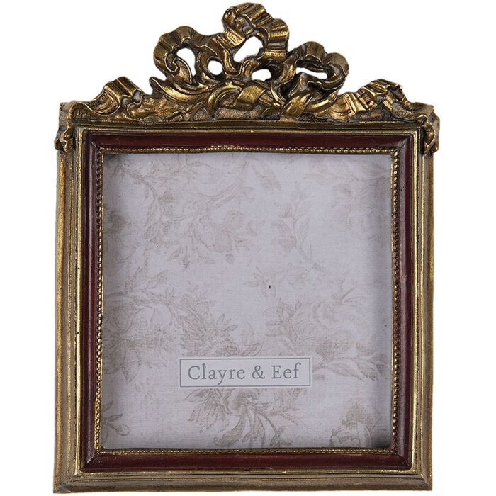 Clayre & Eef Fotorahmen 9x1x11 cm 7x7 cm gold