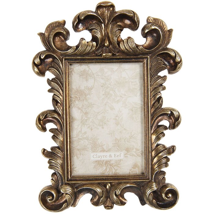 Clayre & Eef Fotorahmen 18x2x27 cm 10x15 cm gold